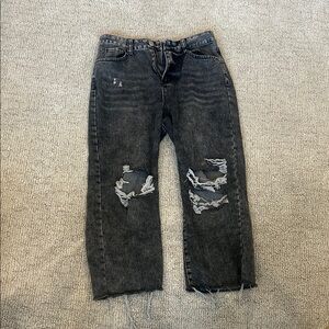 Distressed Black Jeans for Men